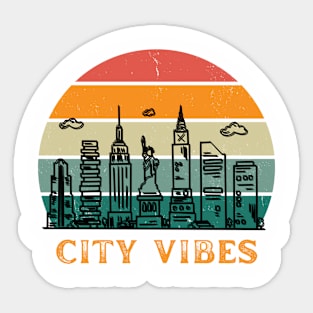 city vibes Sticker